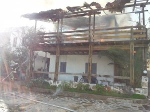 Bodrum’da ev yangını
