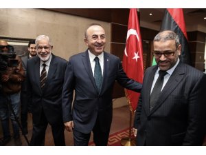 Bakan Çavuşoğlu Libya Yüksek Devlet Konseyi Başkanı El-Meşri ile görüştü