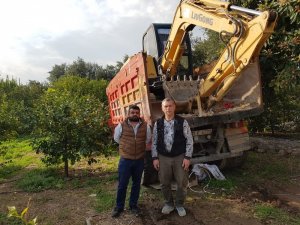 Çalınan 6 tonluk iş makinesi bulundu