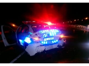 Samsun’da tır polis aracına çarptı: 2 polis yaralı