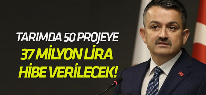 Tarımda 50 projeye 37 milyon lira hibe verilecek!