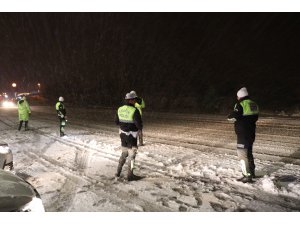 Denizli'de kar yağışı