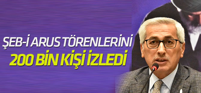 Şeb-i Arus Törenlerini 200 Bin Kişi İzledi