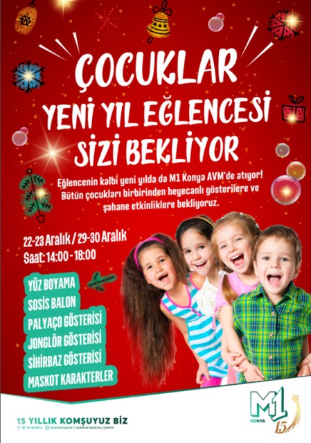 M1 Konya AVM’de çocuklara eğlence