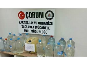 Çorum polisinden kaçak içki operasyonu