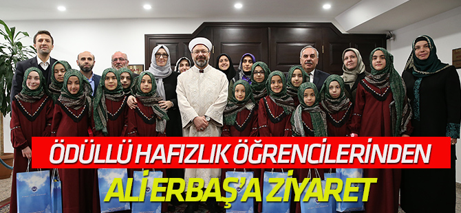 Ödüllü öğrencilerden Erbaş'a ziyaret