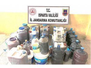 Isparta’da 650 litre kaçak içki ele geçirildi