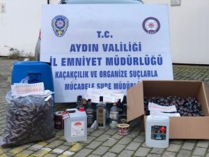 Söke ve Germencik’te kaçak içki operasyonu