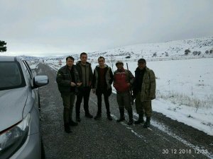 Afyonkarahisar’da av koruma ekipleri kar kış demeden denetimlere devam ediyor