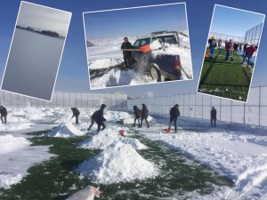 İmece usulü kar temizliği