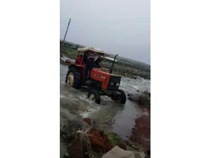 Hamile kadın dereden traktörle geçirilip ambulansa ulaştırıldı