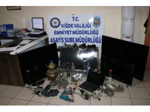 Niğde polisinden hırsızlık şebekesine darbe