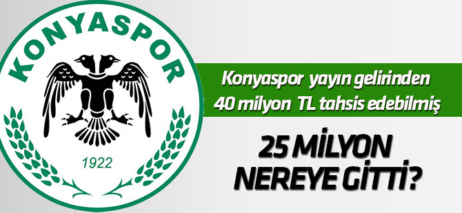 25 milyon nereye gitti?