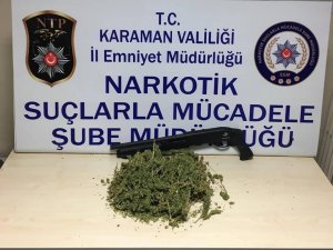 Karaman’da esrar operasyonu: 2 şahıs adliyede
