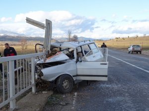 Hisarcık’ta trafik kazası: 1 yaralı