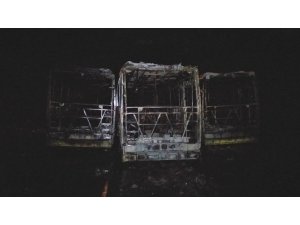 Tekirdağ’da 3 otobüs kül oldu