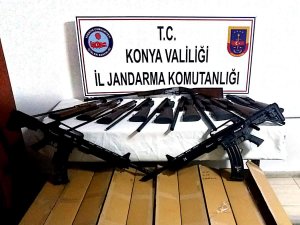 Konya'da kaçak silah operasyonu