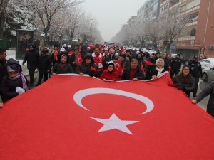 Konya Sarıkamış şehitleri için yürüdü