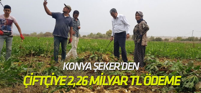 Konya Şeker'den Çiftçiye 2,26 Milyar TL Ödeme