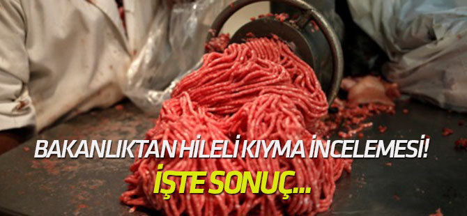 Bakanlıktan hileli kıyma incelemesi! İşte sonuç...