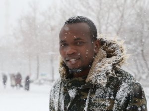 Hayatında ilk karı Konya'da gören Ugandalı