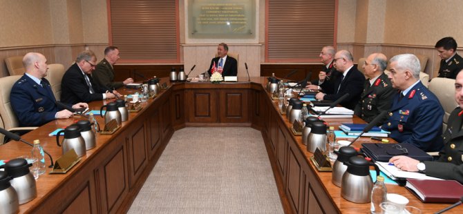 Milli Savunma Bakanı Akar, ABD Genelkurmay Başkanı Dunford ile bir araya geldi