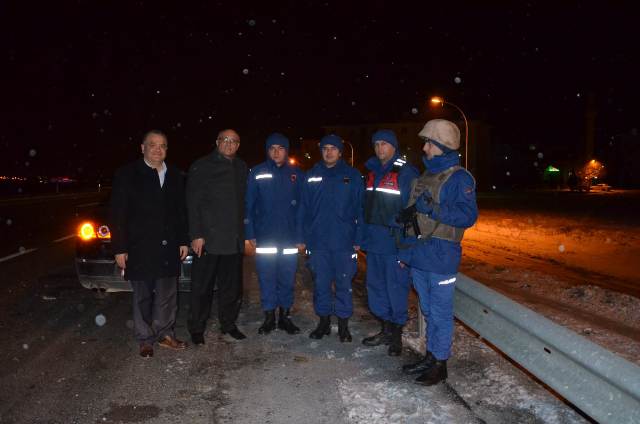 Kaymakamdan görev başındaki jandarmaya ziyaret