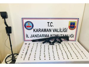 Karaman’da jandarmadan tarihi eser operasyonu