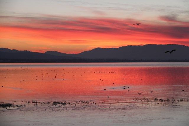 Beyşehir Gölü Milli Parkı’nda gün batımı
