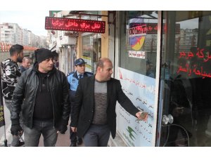 Zabıtadan ’tabela’ denetimi