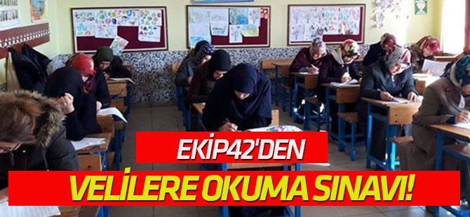 Ekip42'den velilere okuma sınavı!
