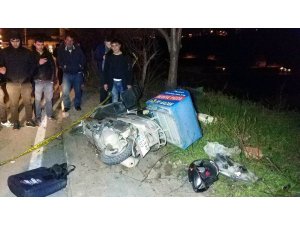 Motosikletli kurye son siparişinden dönerken kazada öldü