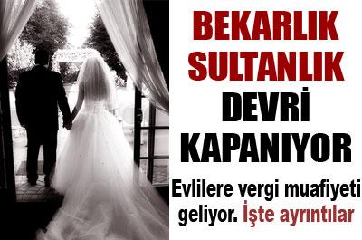 Evlilere vergi muafiyeti geliyor