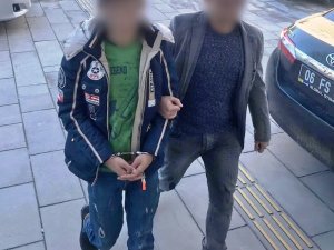 Park halindeki minibüsten hırsızlık yapan şüpheli tutuklandı