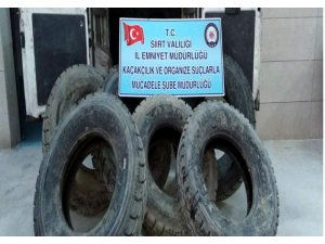 Siirt’te 19 kaçak lastik ele geçirildi