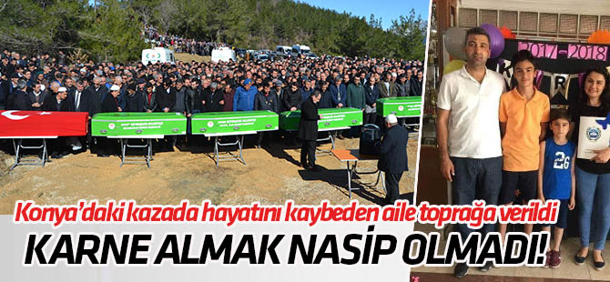 Kazada ölen aynı aileden 5 kişinin cenazesi defnedildi