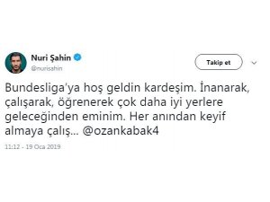 Nuri Şahin’den Ozan Kabak’a tavsiye