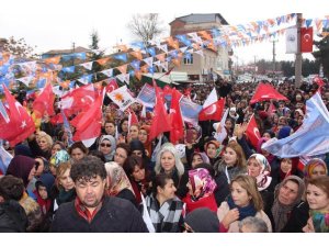Yahşihan’da AK Parti miting havasında seçim bürosu açtı