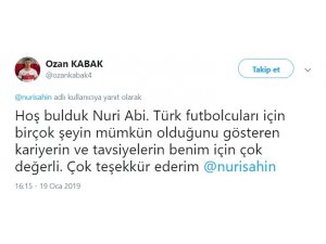 Ozan Kabak’tan Nuri Şahin’e cevap