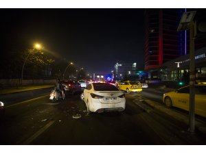 Başkentte zincirleme trafik kazası: 1 yaralı