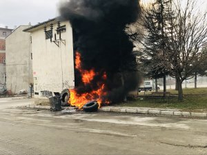 Ilgın'da sanayi sitesinde  yangın