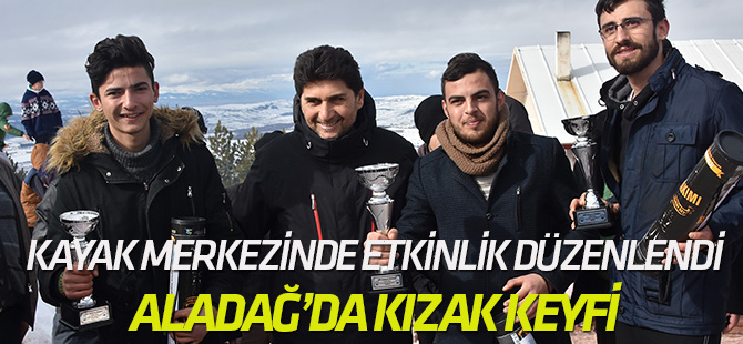 Aladağ’da kızak keyfi