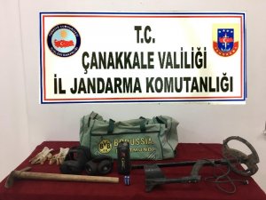 Çanakkale’de kaçak kazı operasyonu