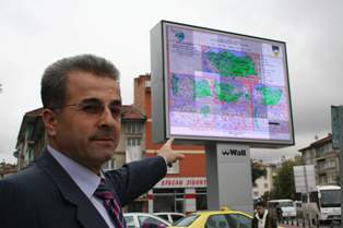 Hava tahmin raporları büyük ekranda