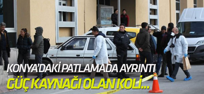 Konya'da PTT Merkezinde İçinde Güç Kaynağı Olan Koli Patladı