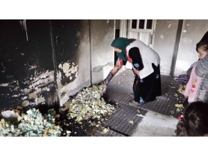 Akar ailesi, yangında canını zor kurtardı