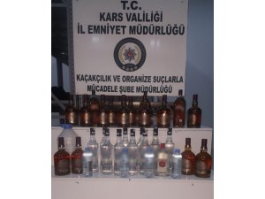 Kars’ta kaçak içki ele geçirildi