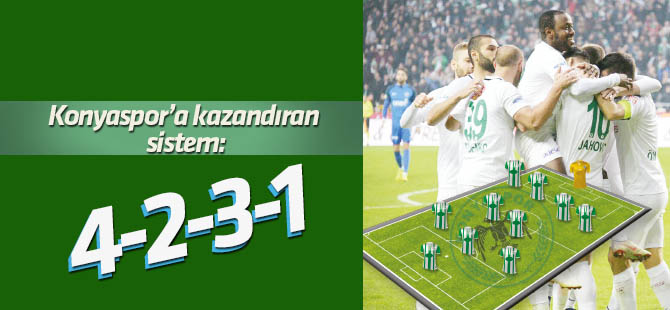 Konyaspor’a kazandıran sistem: ‘4-2-3-1’