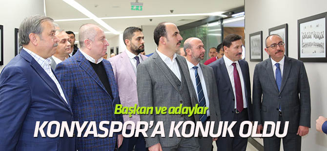 Başkanlar ve başkan adayları Konyaspor'a konuk oldu