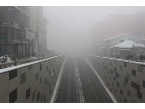 Ağrı ve Kars'ta hava ulaşımına sis engeli